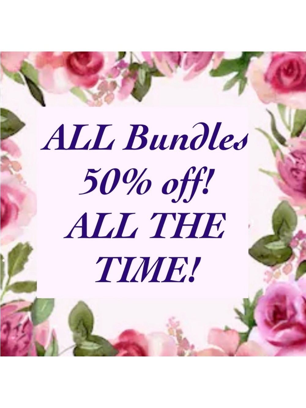 Floral Sale Graphic - Pink & Purple